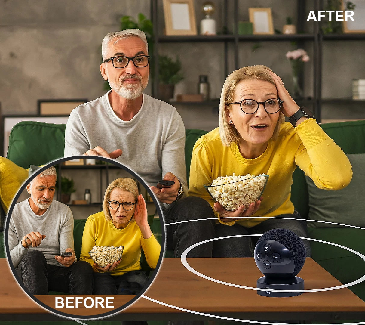 HearSound Soundball Wireless Portable TV Sound Enhancing Speaker