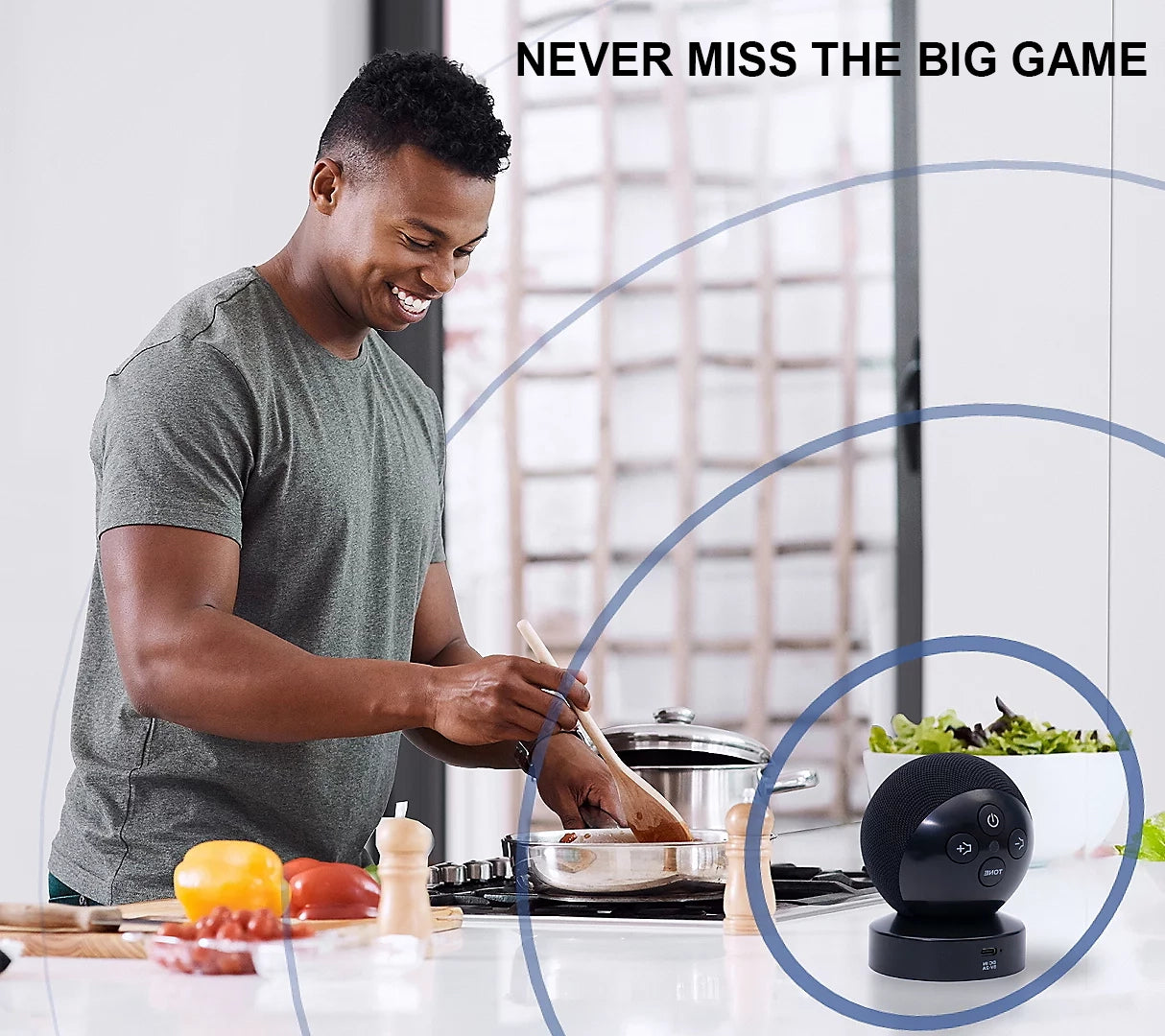 HearSound Soundball Wireless Portable TV Sound Enhancing Speaker